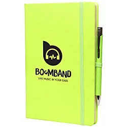 A5 Soft Touch Neon Notebook with Colour Matt Pen - Printed