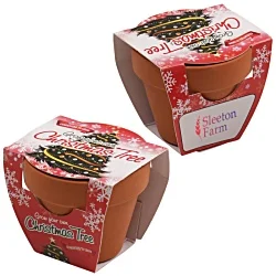 Christmas Tree Terracotta Seed Pot
