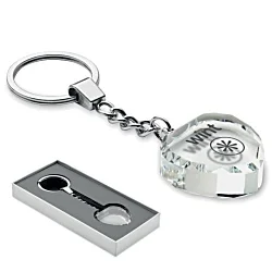 Glass Heart Keyring