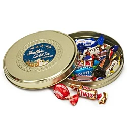Shallow Gold Treat Tin - Celebrations