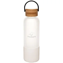 Lunar Glass Bottle with Silicone Sleeve - Engraved