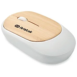 Curvy Bamboo Wireless Mouse - Printed