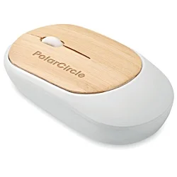Curvy Bamboo Wireless Mouse - Engraved