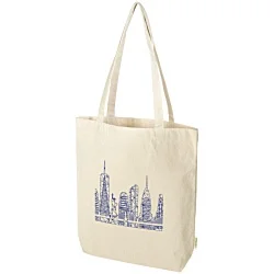 Odisha Organic Cotton Wide Bottom Tote - Natural - Printed