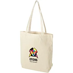 Odisha Premium Organic Cotton Wide Bottom Tote - Natural - Digital Print