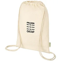 Odisha Organic Cotton Drawstring Bag - Natural - Printed