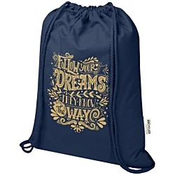 Oregon Blend Premium Recycled Cotton Drawstring Bag - Colours - Printed