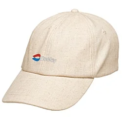 Linen-Blend Baseball Cap - Embroidered