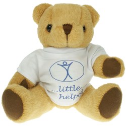 20cm Jointed Honey Bear with T-Shirt