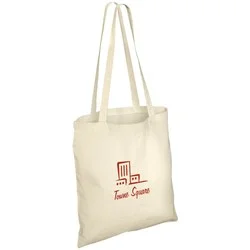 Long Handled Cotton Tote Bag - Natural