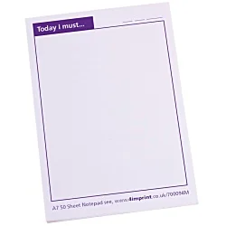 A7 50 Sheet Notepad - Printed