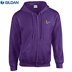Gildan Zipped Hooded Sweatshirt - Embroidered