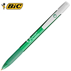 BIC® Media Clic Grip Pen - Frosted Barrel - Frosted White Clip