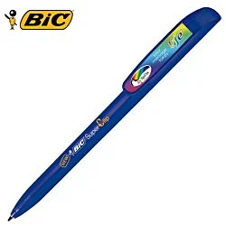 BIC® Super Clip Clear Pen -  Digital Printed Clip