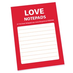 A7 50 Sheet Notepad - I Love Design