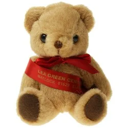 13cm Jointed Honey Bear with Ribbon Sash