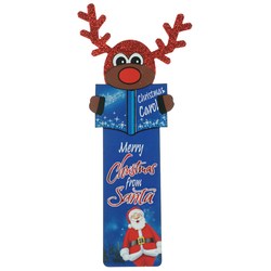 Glitter Christmas Bookmark - Reindeer