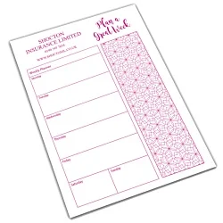 A5 50 Sheet Notepad - Colour Me - Flower