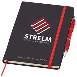 Noir A5 Notebook with Curvy Pen - Digital Print