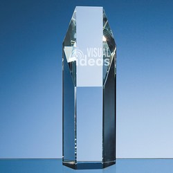 190mm Optical Crystal Hexagon Award