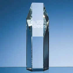 190mm Optical Crystal Hexagon Award