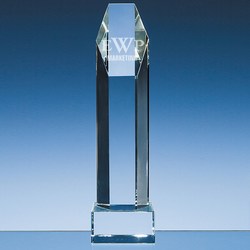 255mm Optical Crystal Hexagon Award