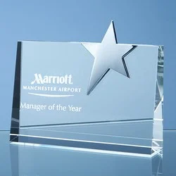 150mm Rectangular Star Award