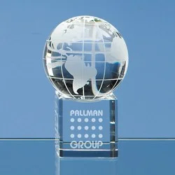 60mm Crystal Globe Award