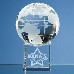 100mm Crystal Globe Award