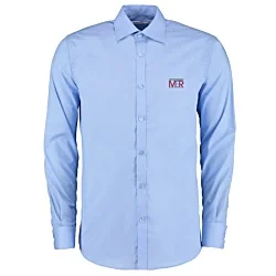 Kustom Kit Men's Slim Fit Business Shirt - Long Sleeve - Embroidered