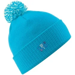 Kid's Snowstar Bobble Beanie Hat - Embroidered