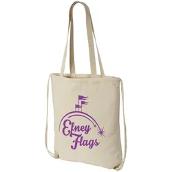 Eliza Cotton Drawstring Tote Bag