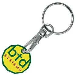 Recycled Trolley Coin Keyring - Colours