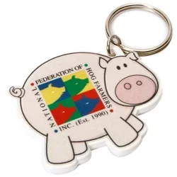 Shaped Recycled Keyring - Pig