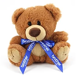 15cm Bernard Bear with Bow - Caramel