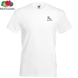 Fruit of the Loom Men's Value V-Neck T-Shirt - White