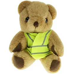 13cm Jointed Honey Bear with Hi Vis Jacket