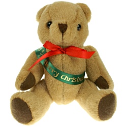 20cm Jointed Honey Bear with Sash