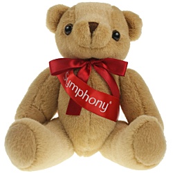 25cm Jointed Honey Bear with Sash
