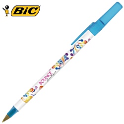 BIC® Round Stic Pen - Digital Print - Frosted Trim