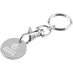 € Trolley Coin Keyring - Engraved