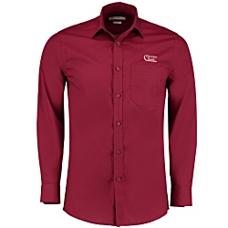 Kustom Kit Men's Poplin Shirt - Long Sleeve - Embroidered