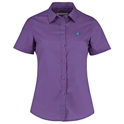 Kustom Kit Women's Poplin Shirt - Short Sleeve - Embroidered