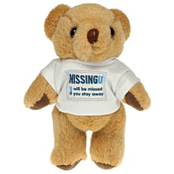 13cm Jointed Honey Bear with T-Shirt