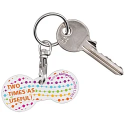 Multi Euro Trolley Coin Recycled Keyring