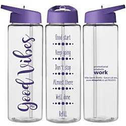 Vibe Sports Bottle - Clear - Spout Lid