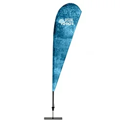 Indoor Tear Flag - Single Sided Print - With Base