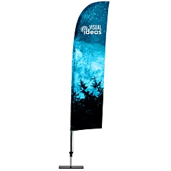 Indoor Wind Flag - Single Sided Print - With Base