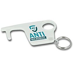 Antimicrobial Hygiene Hook Keyring - White