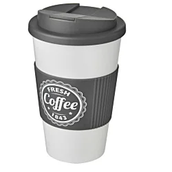 Americano Travel Mug with Grip - Spill Proof Lid